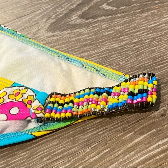 ROXY beaded swimsuit bottom Medium Y2K - Picture 6 of 8